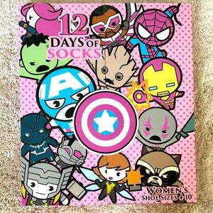 Women’s Marvel 12 days of socks set. Size 4-10